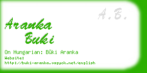 aranka buki business card